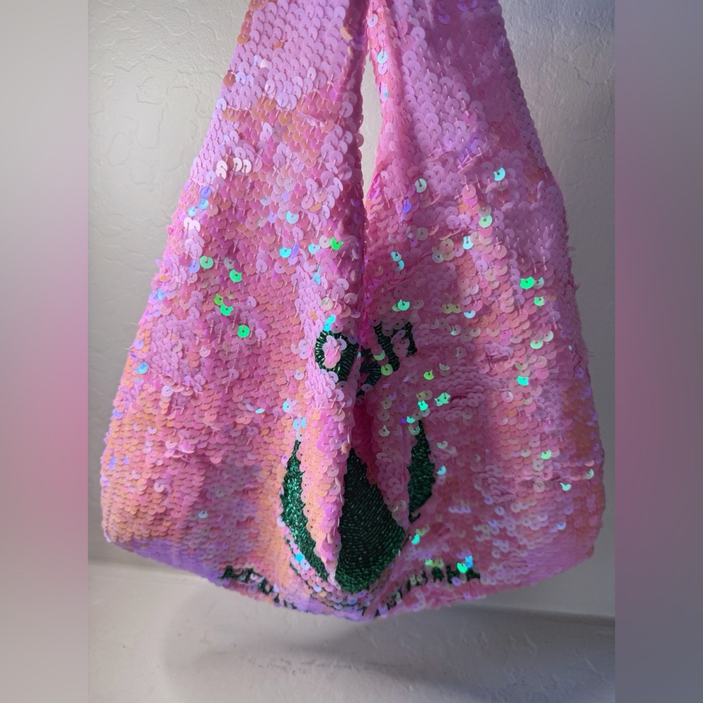 NWT Hause of Mua Mua Sequin Pink Bag Tote “Adidash” Very Rare - Picture 5 of 16